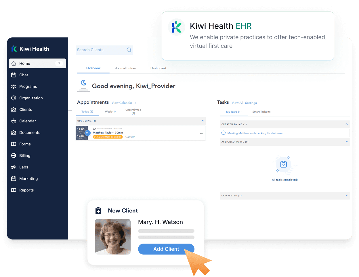 Elevate your practice with the Kiwi Health’s EHR